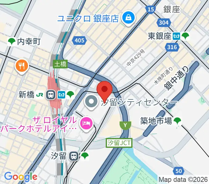 パナソニック汐留美術館の地図