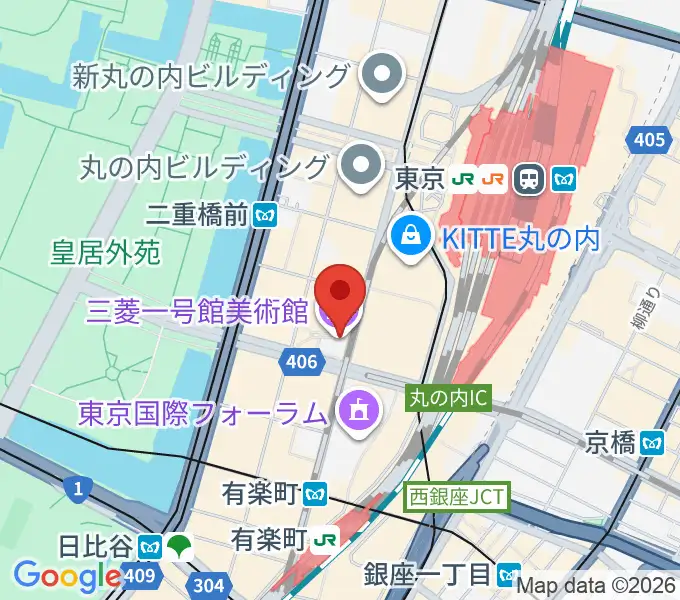 三菱一号館美術館の地図
