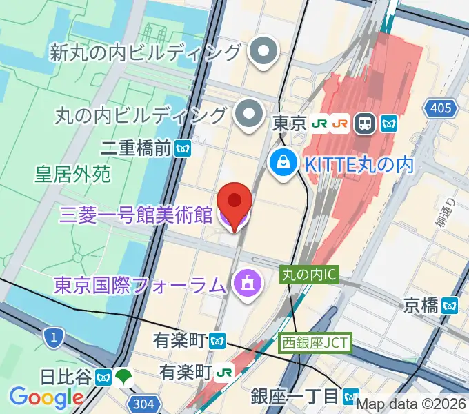 三菱一号館美術館の地図
