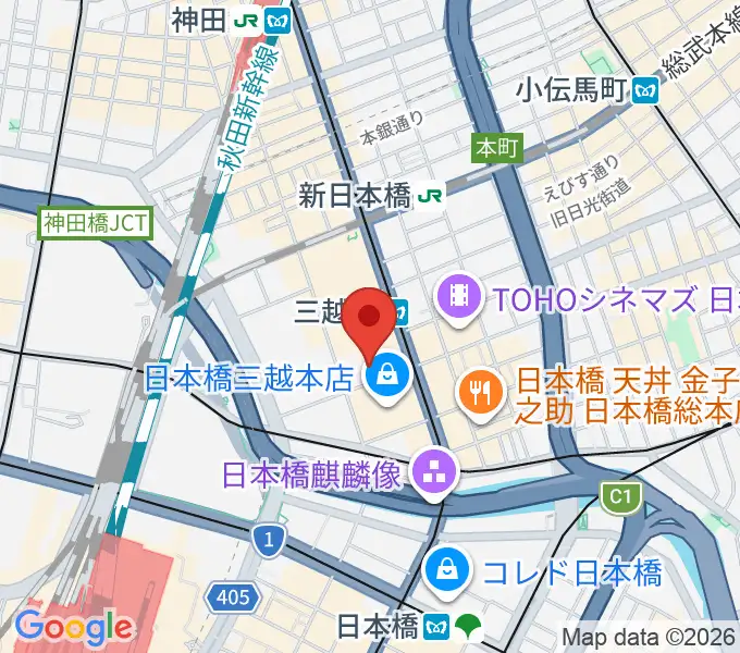 三井記念美術館の地図