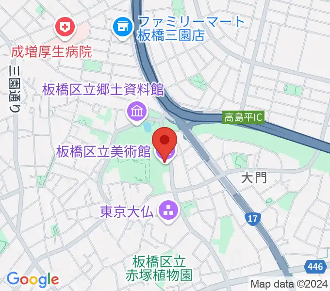 板橋区立美術館の地図