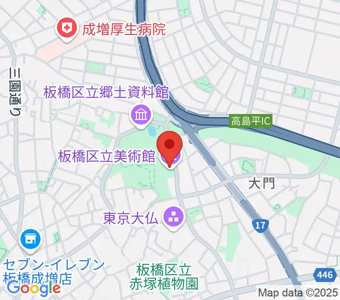 板橋区立美術館の地図