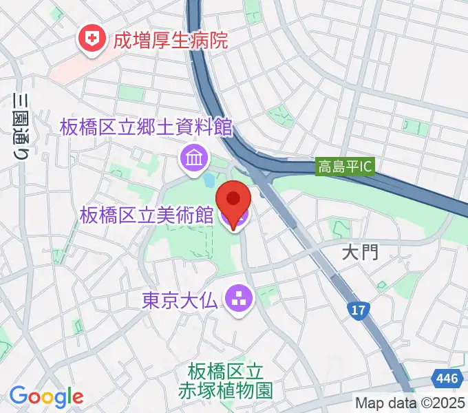 板橋区立美術館の地図