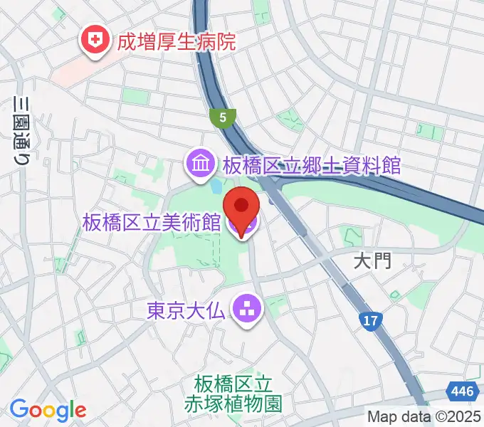 板橋区立美術館の地図