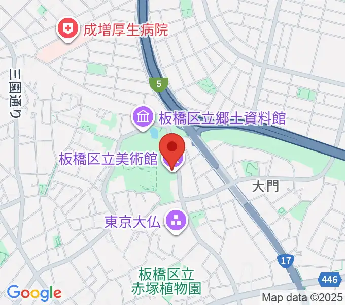 板橋区立美術館の地図