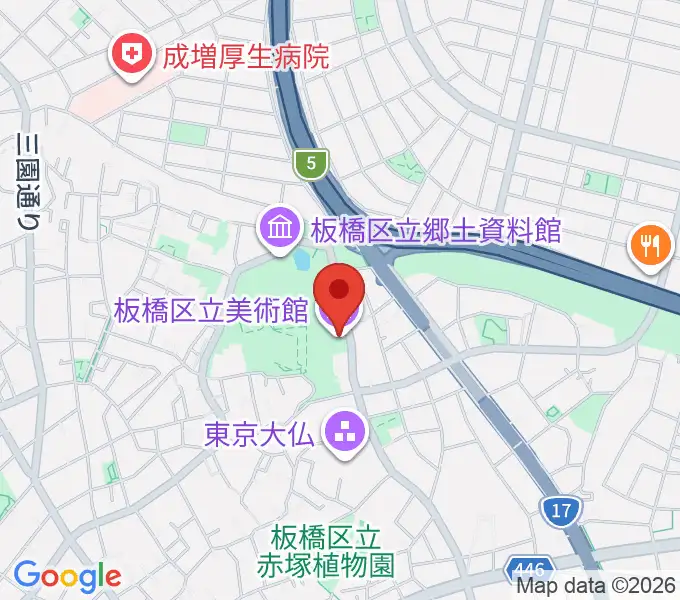 板橋区立美術館の地図