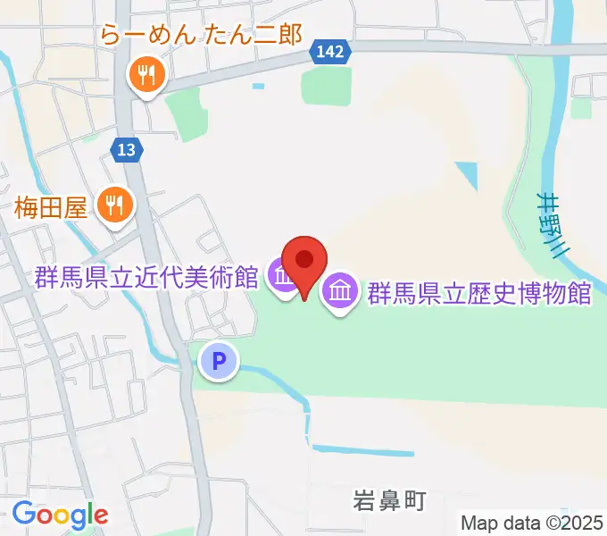 群馬県立近代美術館の地図