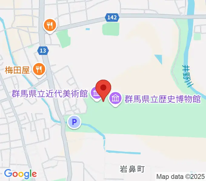 群馬県立近代美術館の地図