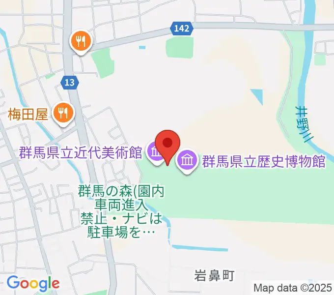 群馬県立近代美術館の地図