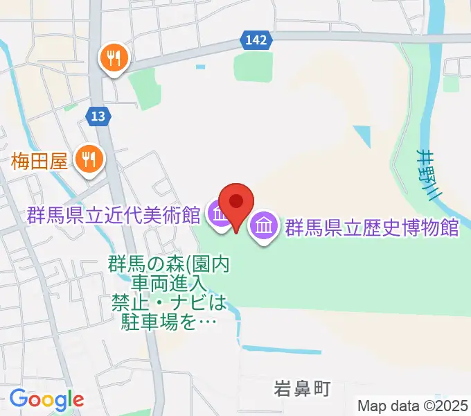 群馬県立近代美術館の地図