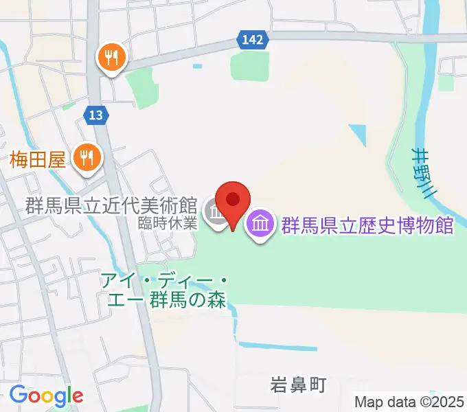 群馬県立近代美術館の地図