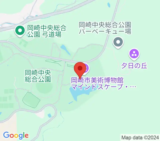 岡崎市美術博物館の地図