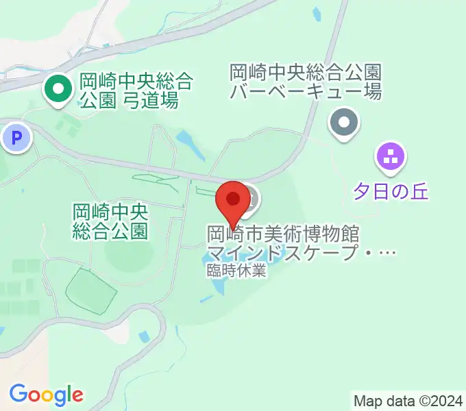 岡崎市美術博物館の地図