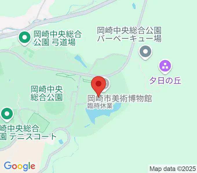 岡崎市美術博物館の地図