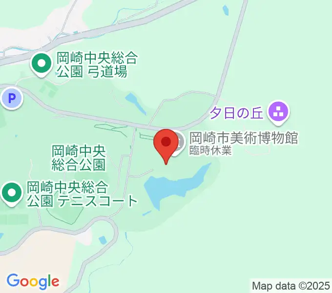 岡崎市美術博物館の地図