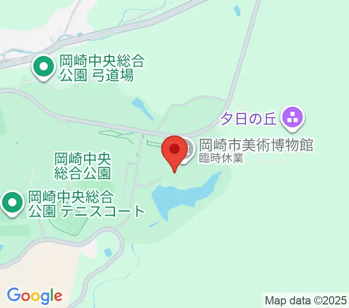 岡崎市美術博物館の地図