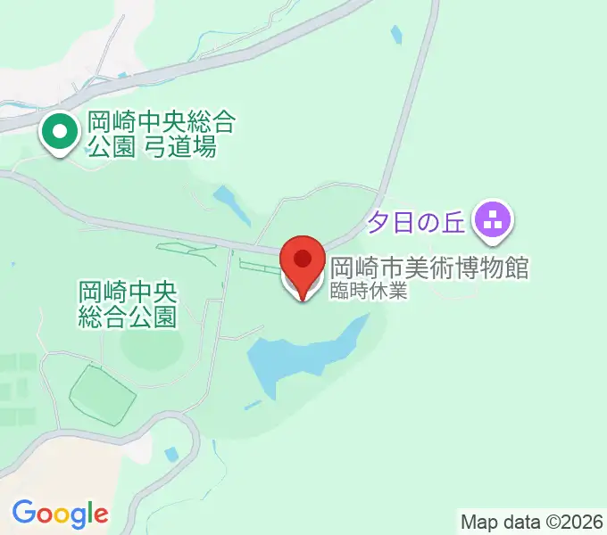 岡崎市美術博物館の地図