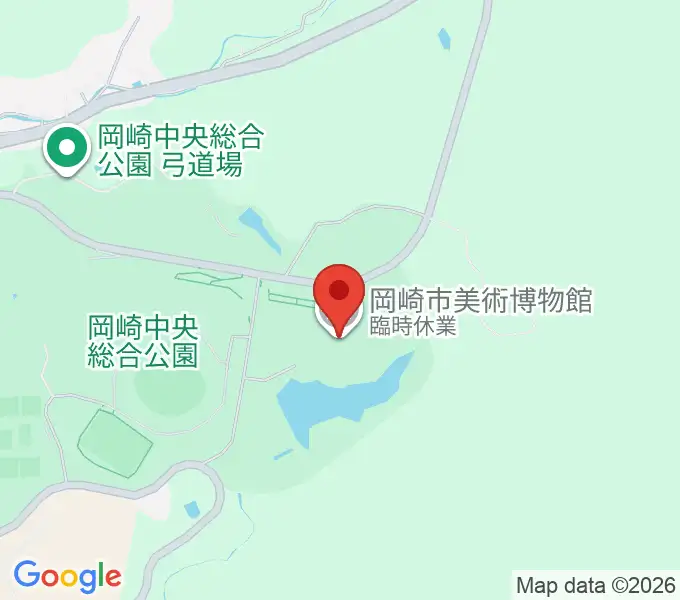 岡崎市美術博物館の地図