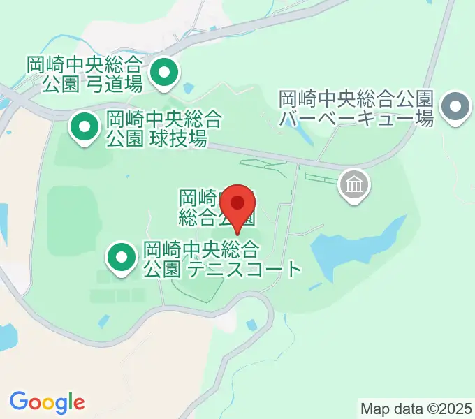 岡崎レッドダイヤモンドスタジアムの地図