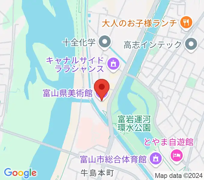 富山県美術館の地図