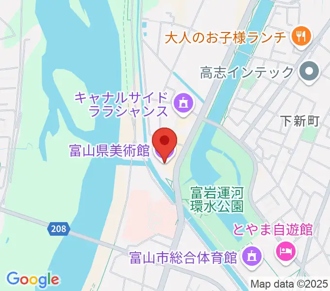 富山県美術館の地図