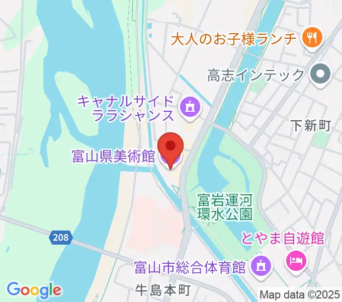 富山県美術館の地図