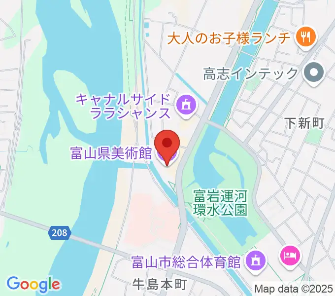 富山県美術館の地図