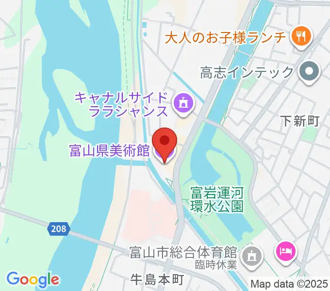 富山県美術館の地図