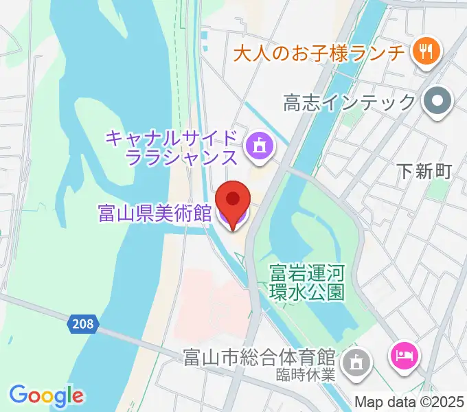 富山県美術館の地図