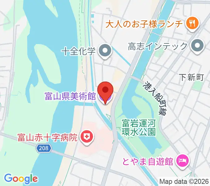 富山県美術館の地図