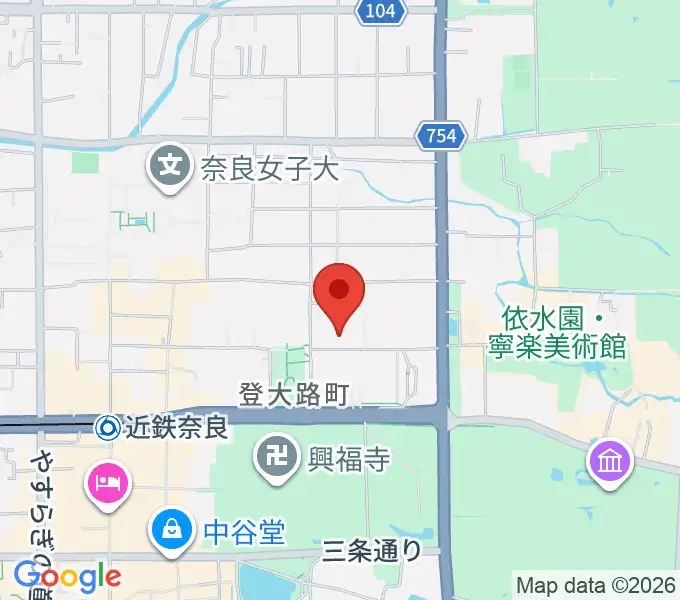 奈良県立美術館の地図