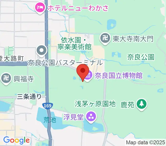 奈良国立博物館の地図