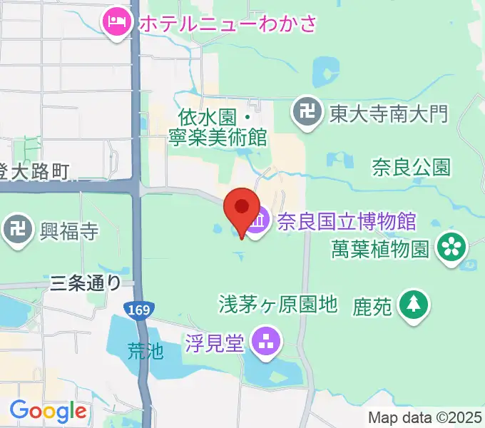 奈良国立博物館の地図