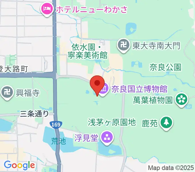 奈良国立博物館の地図
