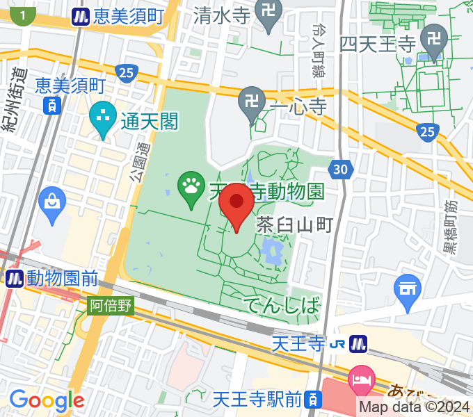 大阪市立美術館の場所