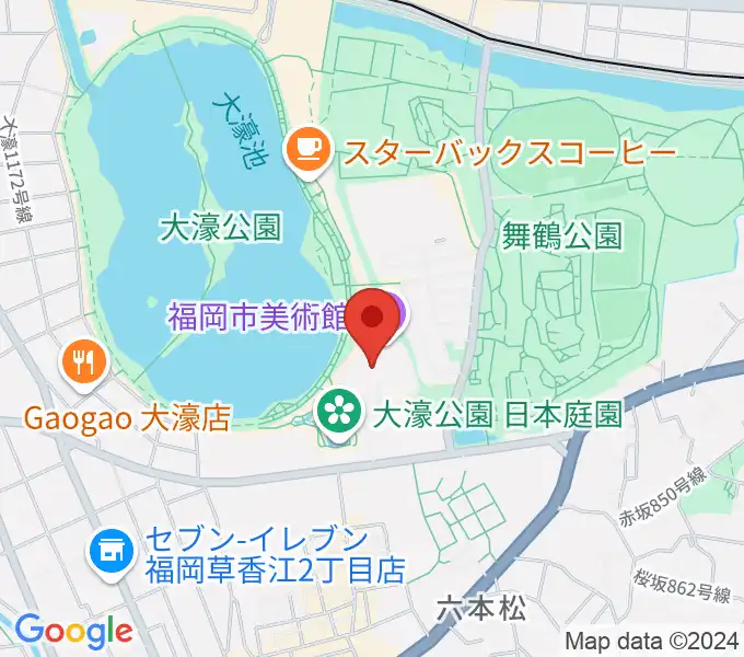 福岡市美術館の地図