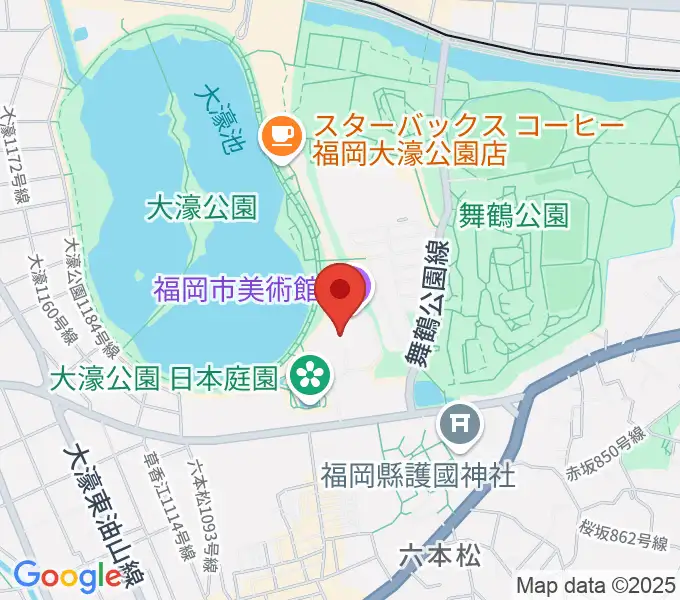 福岡市美術館の地図