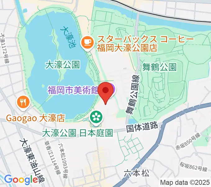 福岡市美術館の地図