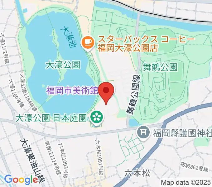 福岡市美術館の地図