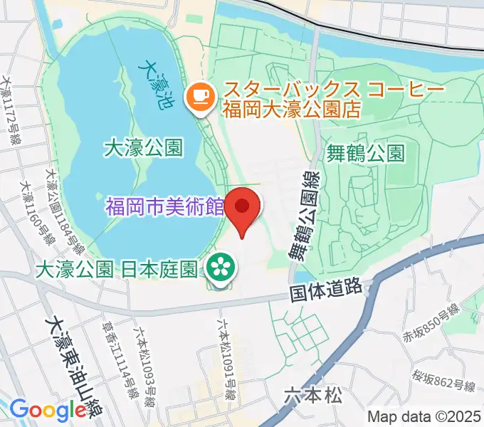 福岡市美術館の地図
