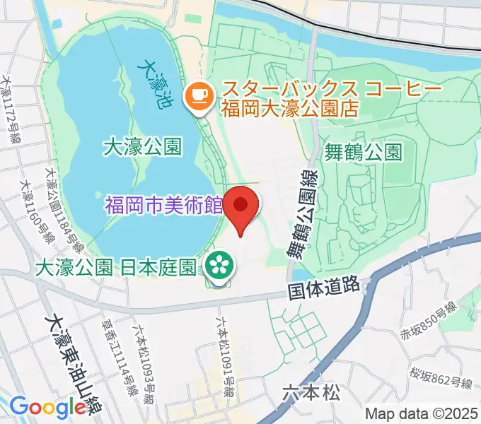 福岡市美術館の地図