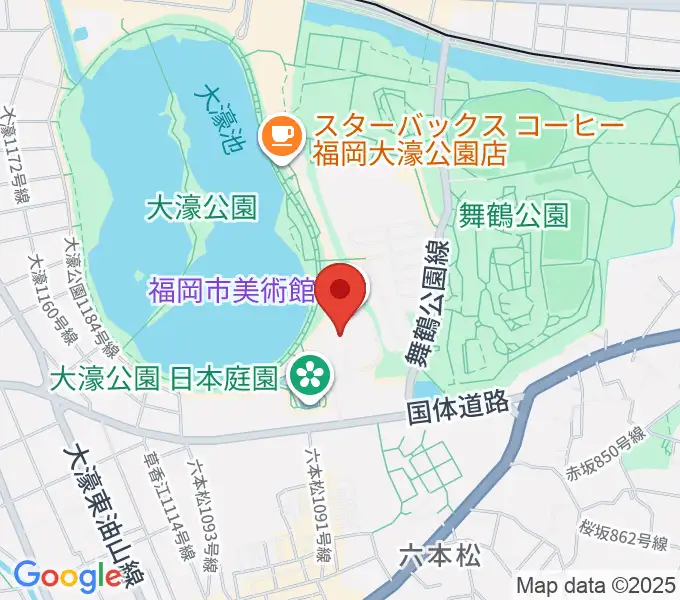 福岡市美術館の地図
