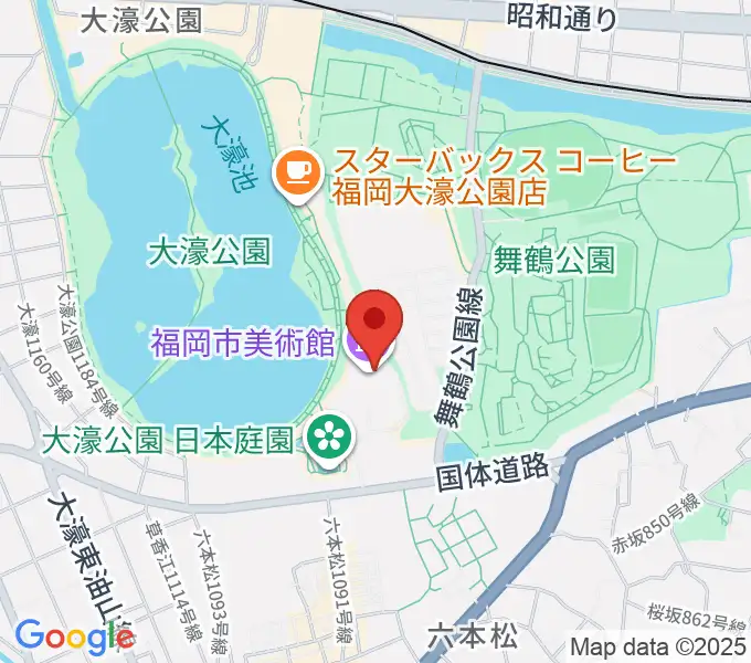 福岡市美術館の地図