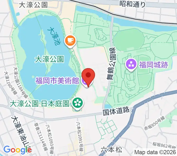 福岡市美術館の地図