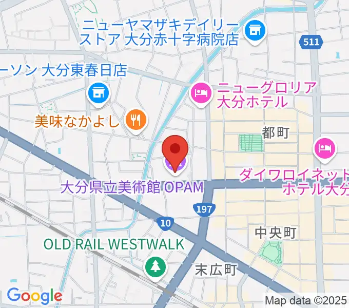 大分県立美術館（OPAM）の地図