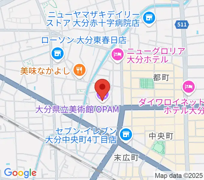 大分県立美術館（OPAM）の地図