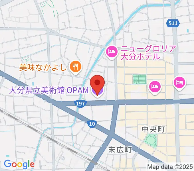 大分県立美術館（OPAM）の地図