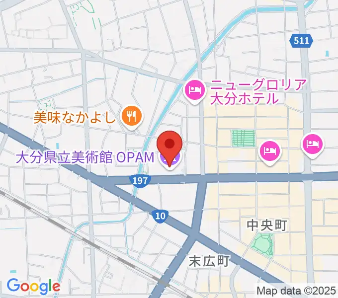 大分県立美術館（OPAM）の地図