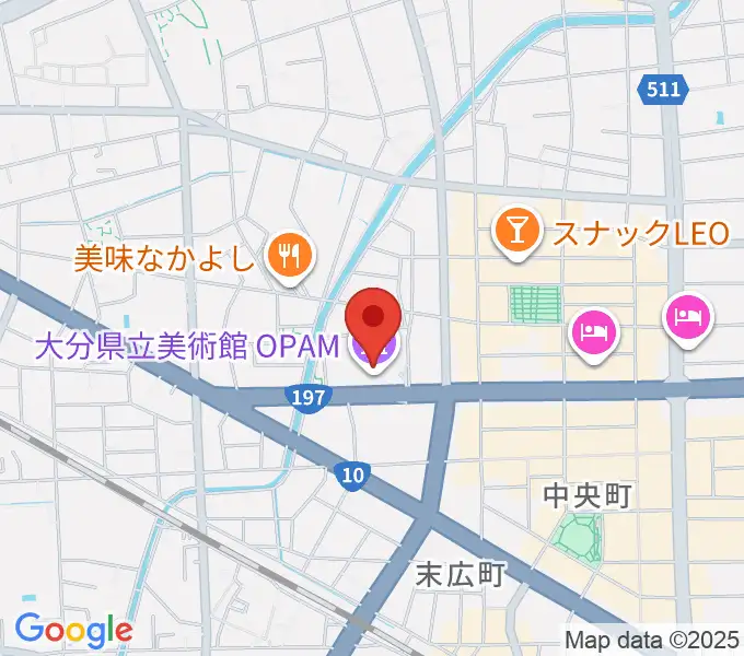 大分県立美術館（OPAM）の地図