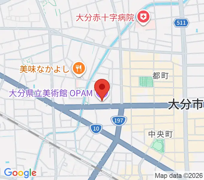 大分県立美術館 OPAMの地図